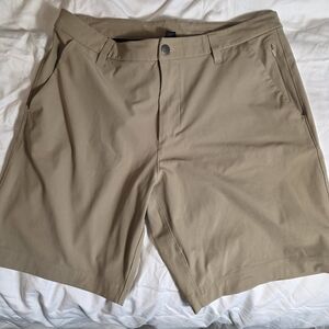 lululemon athletica Men's Flat-Front Shorts in Khaki